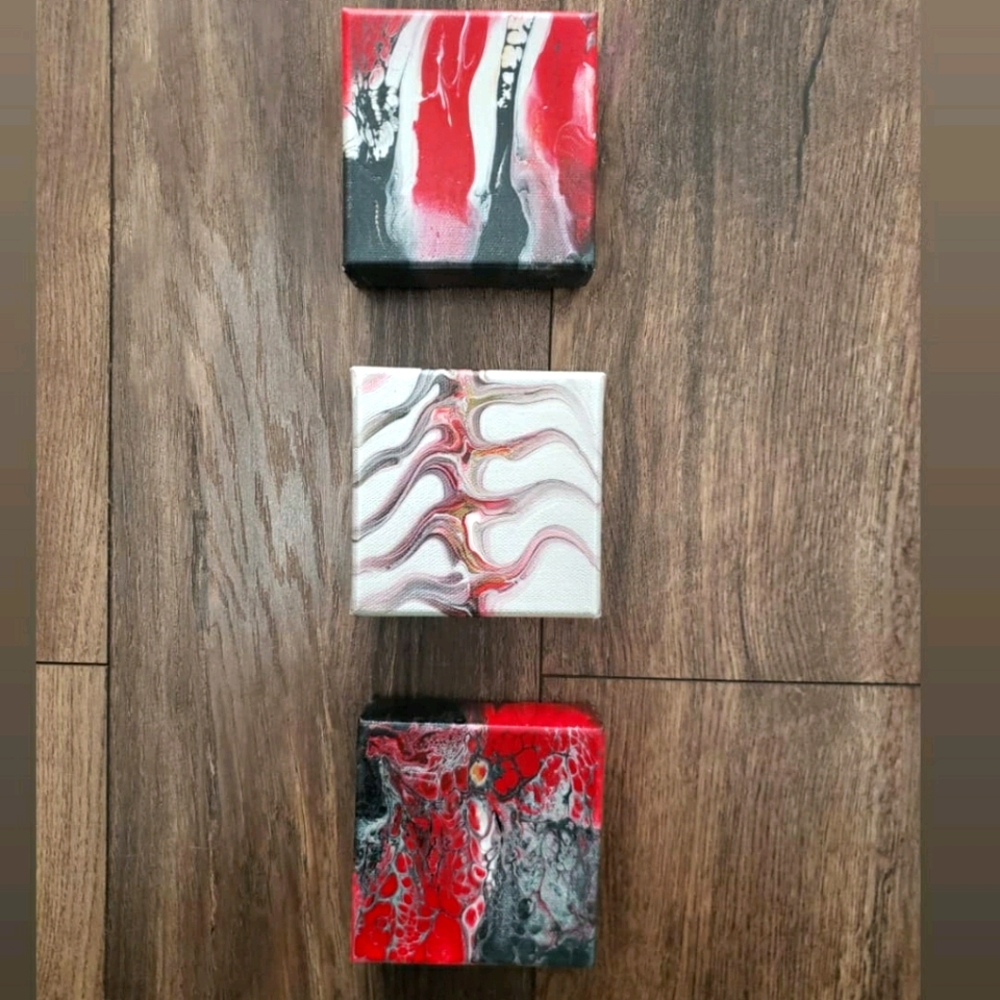 4x4 triptych abstract